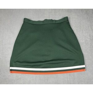 Dehen Pleated School Uniform Skirt Girls Green 9 Green Lightweight Zipper Stripe